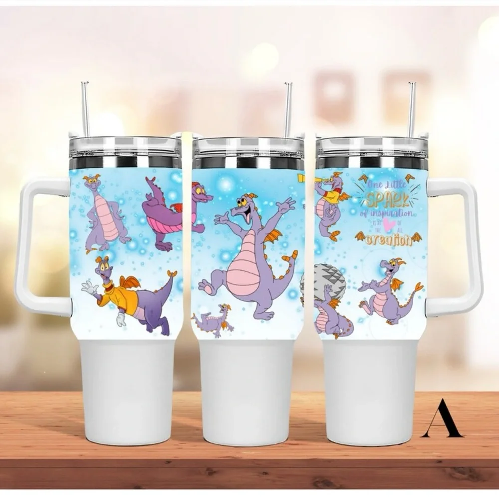 40 oz Tumbler Disney Figment the dragon of Your Imagination 40oz Water bottle/Mu